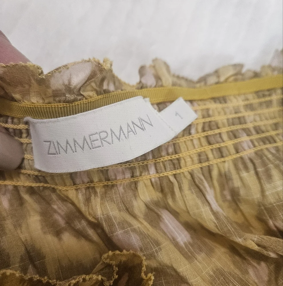 Zimmermann Carnaby Leopard-Print Cotton-Voile Maxi Skirt Mob Wife Size 1 - Picture 7 of 7